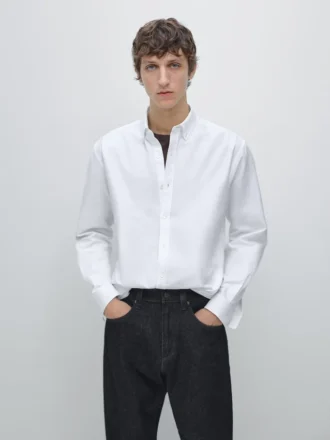 100 % bomull, oxfordskjorta med normal passform