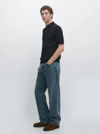 100 % bomull, pikétröja i kabelstickning