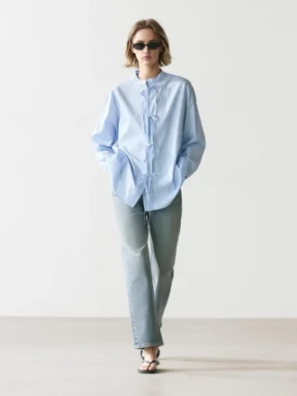 100 % bomullsskjorta med ränder