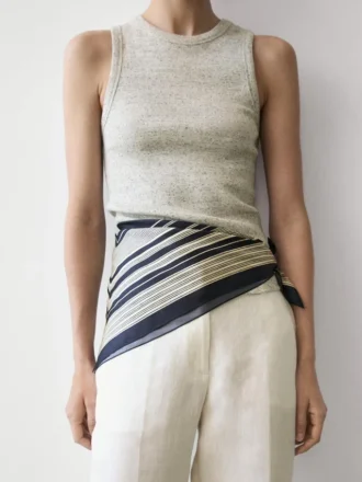 100 % silkeshalsduk med ränder