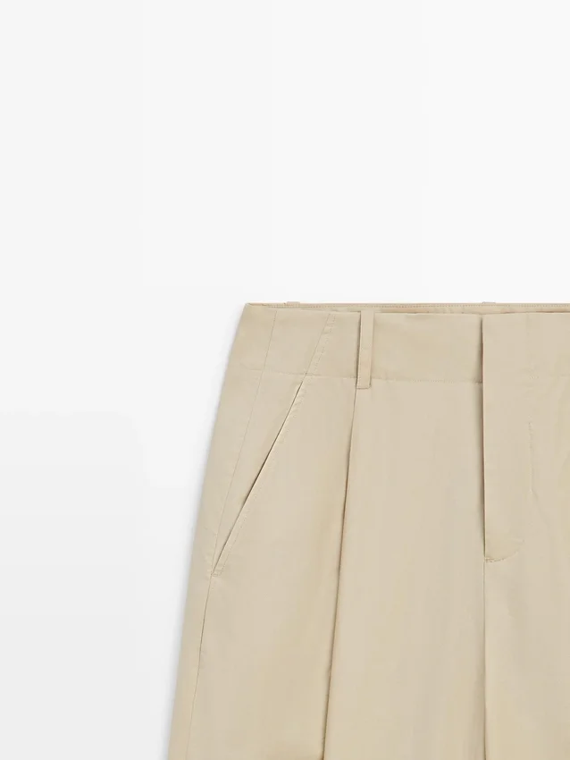 Bomullsbyxor med vida ben Bomullsbyxor med vida ben