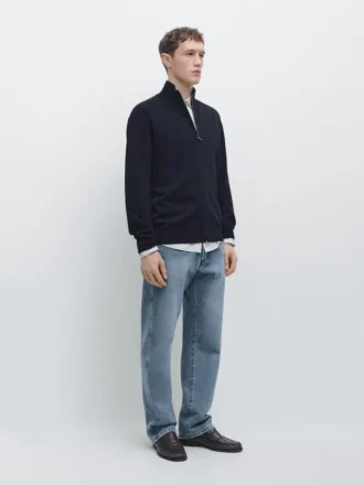 Bomullskoftor med dragkedja