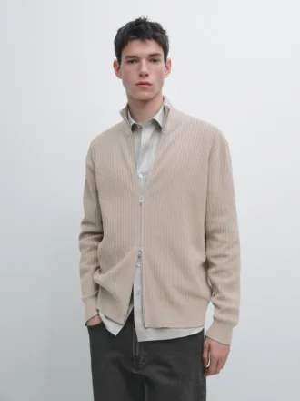 Bomullskoftor med dragkedja