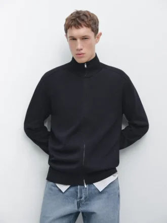 Bomullskoftor med dragkedja