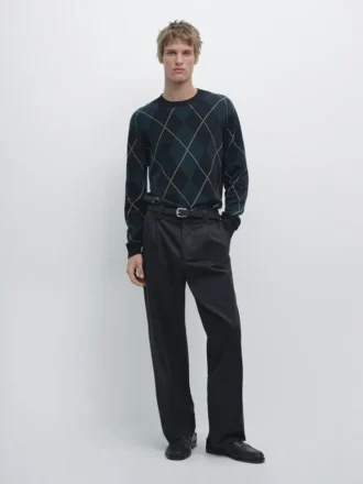 Bomullströja med argylemönster