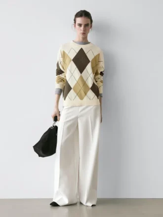 Bomullströja med argylemönster