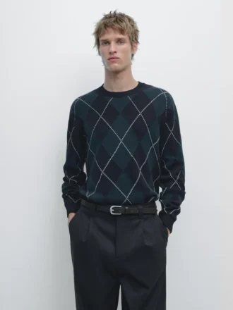 Bomullströja med argylemönster