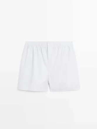 Boxershorts i 100 % bomull med randigt mönster