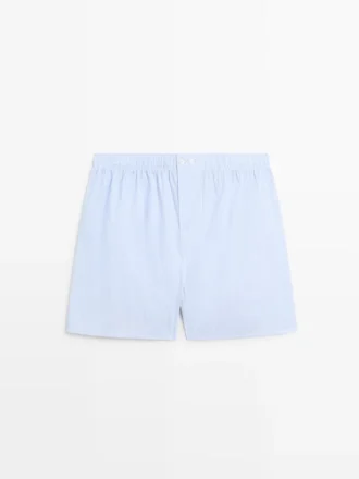 Boxershorts i 100 % bomull med randigt mönster