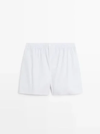 Boxershorts i 100 % bomull med randigt mönster