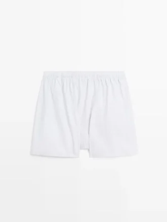 Boxershorts i 100 % bomull med randigt mönster