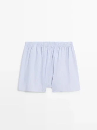 Boxershorts i 100 % bomull med randigt mönster