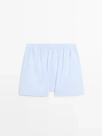 Boxershorts i 100 % bomull med randigt mönster