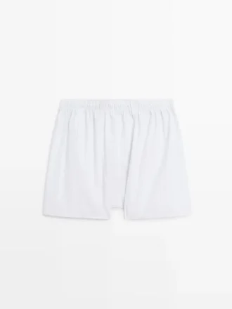 Boxershorts i 100 % bomull med randigt mönster