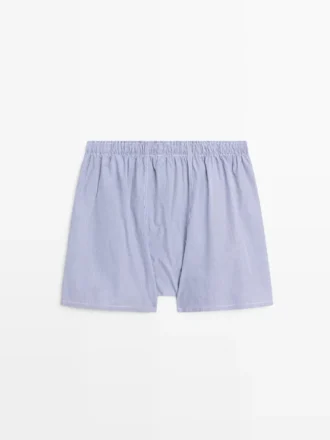 Boxershorts i 100 % bomull med randigt mönster