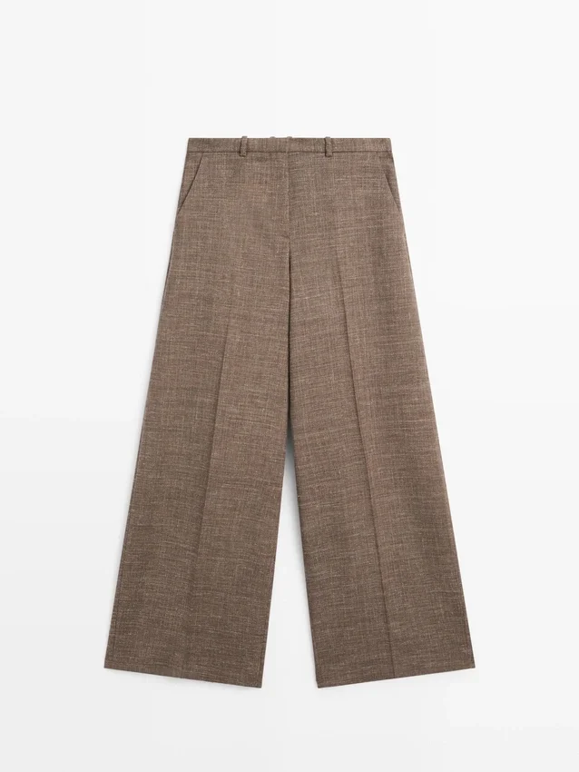 Breda, voluminösa byxor i ullblandning Breda, voluminösa byxor i ullblandning