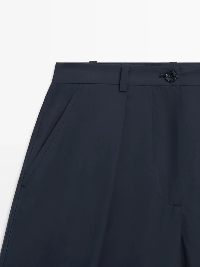 Bredbyxor i bomullsblandning Bredbyxor i bomullsblandning