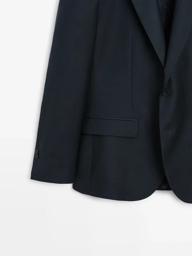 Cool Wool-kostymkavajer med mikrostruktur Cool Wool-kostymkavajer med mikrostruktur