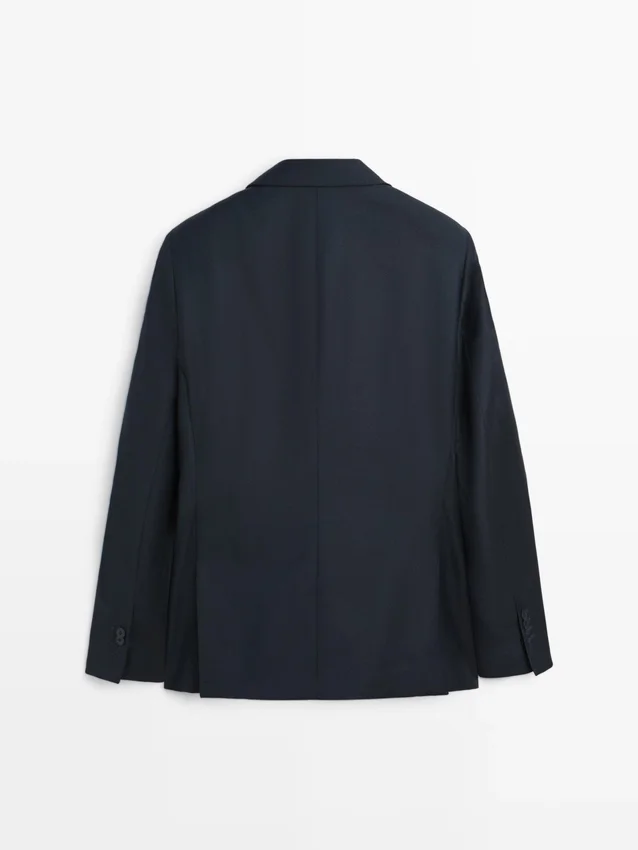 Cool Wool-kostymkavajer med mikrostruktur Cool Wool-kostymkavajer med mikrostruktur