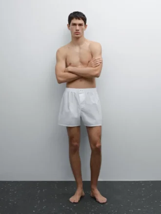Enfärgade boxershorts i 100 % bomull
