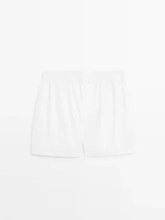 Enfärgade boxershorts i 100 % bomull