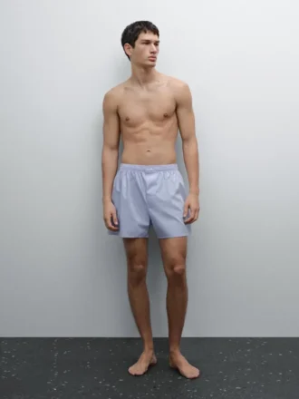 Enfärgade boxershorts i poplin