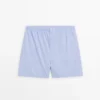 Enfärgade boxershorts i poplin