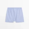 Enfärgade boxershorts i poplin
