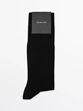 Enfärgade strumpor i silkesblandning