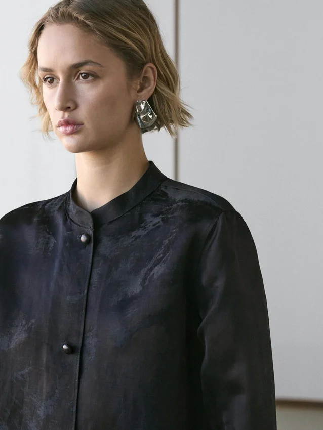 Flödande jacquardskjorta Flödande jacquardskjorta