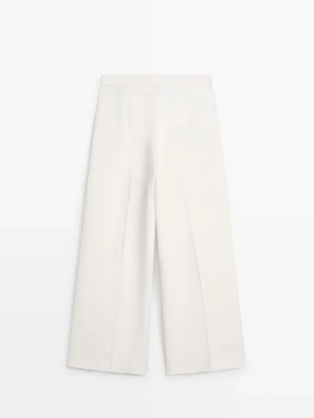 Flödande kostymbyxor i linne Flödande kostymbyxor i linne