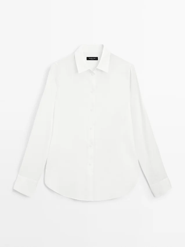 Flödande skjorta med skjortkrage Flödande skjorta med skjortkrage