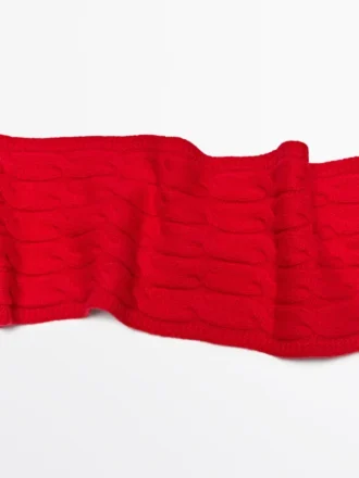 Flätad halsduk i ullblandning