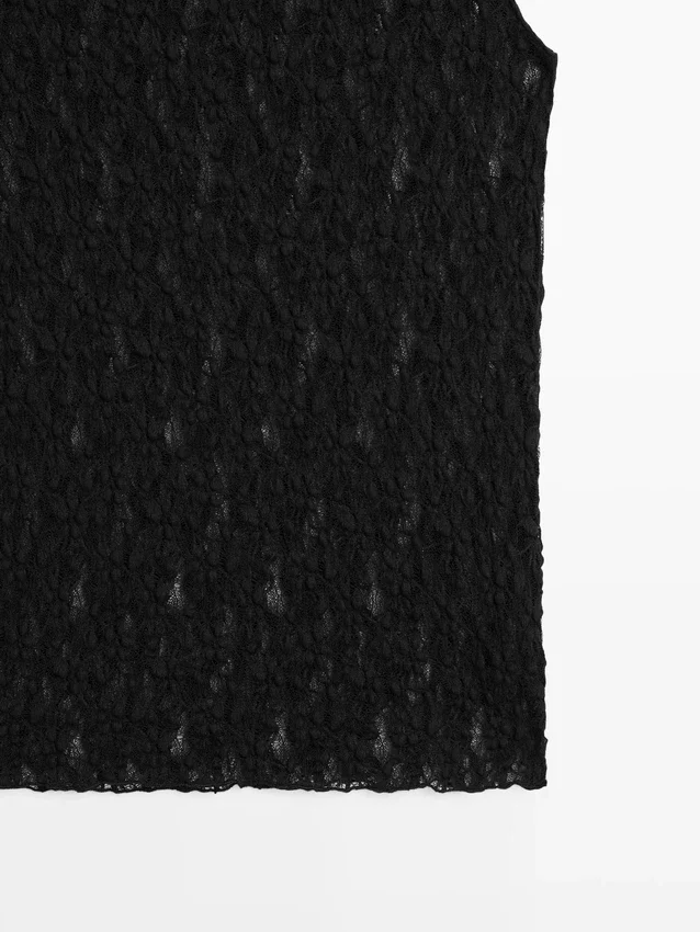 Genomskinlig spetsblus Genomskinlig spetsblus