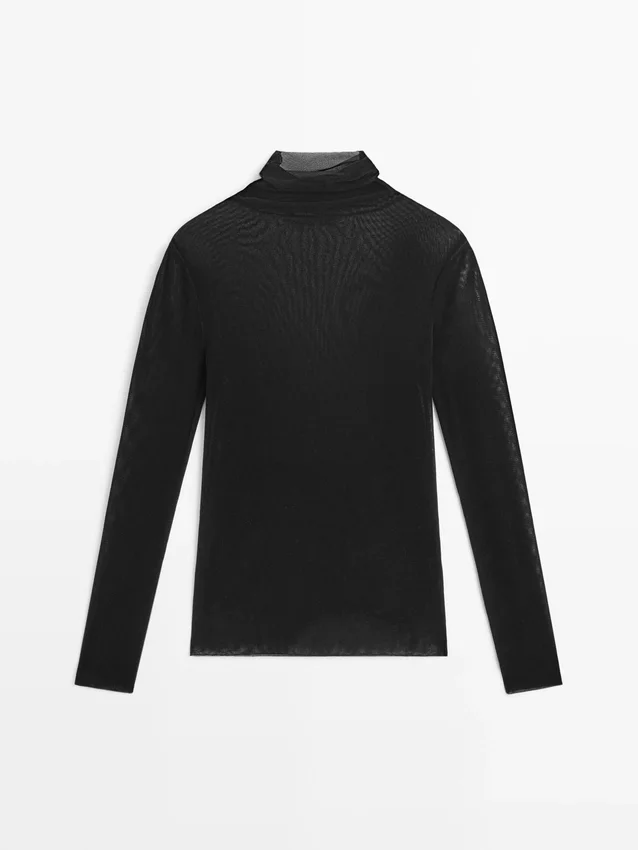 Halvtransparent långärmad T-shirt Halvtransparent långärmad T-shirt