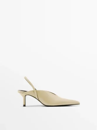 Högklackade slingback-skor