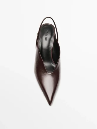 Högklackade slingback-skor