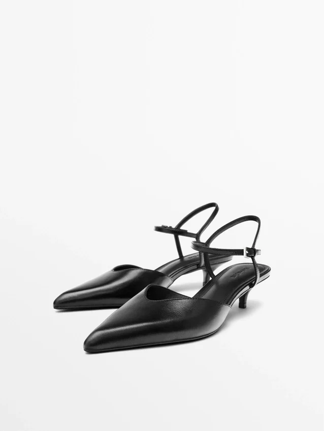 Högklackade slingback-skor Högklackade slingback-skor