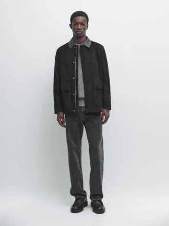 Jacka med fickor i mocka