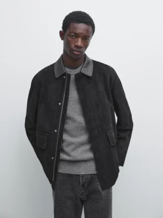 Jacka med fickor i mocka