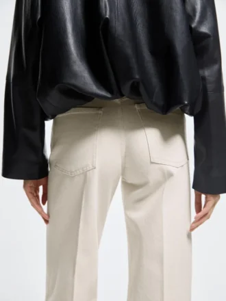 Jeans med hög midja och palazzosnitt