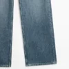 Jeans med hög midja och vida ben