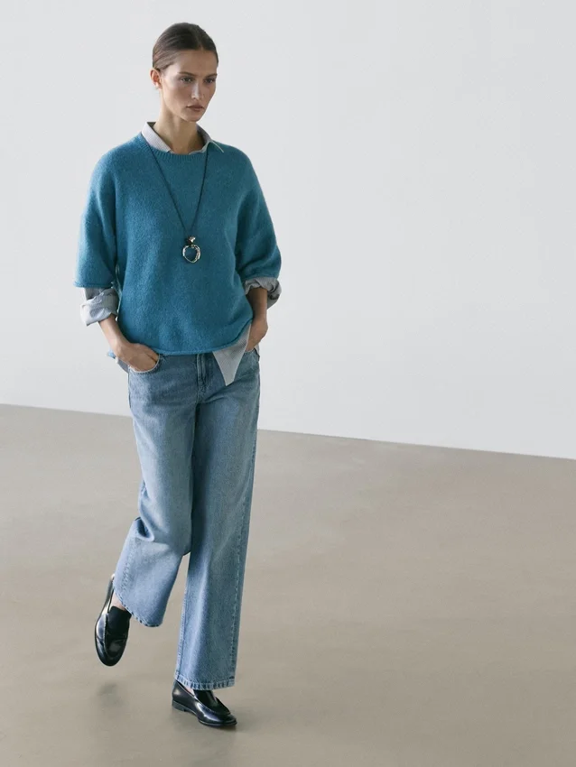 Jeans med låg midja och raka ben Jeans med låg midja och raka ben