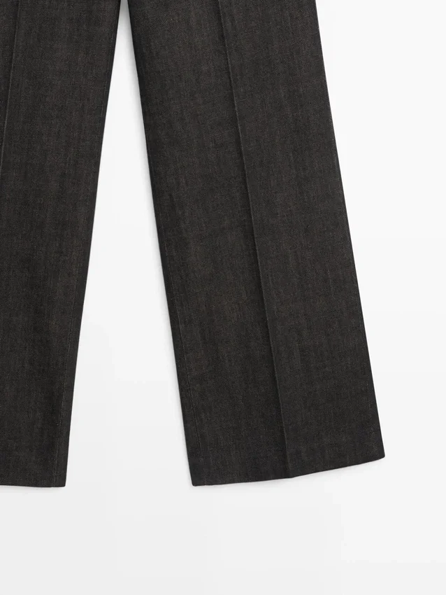 Jeans med medelhög midja och vida ben Jeans med medelhög midja och vida ben