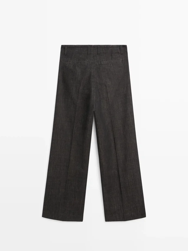 Jeans med medelhög midja och vida ben Jeans med medelhög midja och vida ben