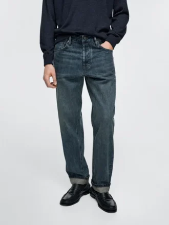 Jeans med selvedge-passform
