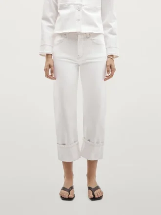 Jeansjacka med kontrastsömmar