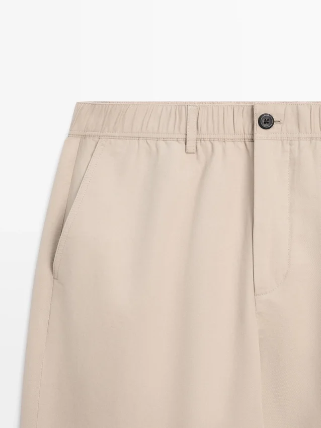 Joggerbyxor i bomullslinne Joggerbyxor i bomullslinne