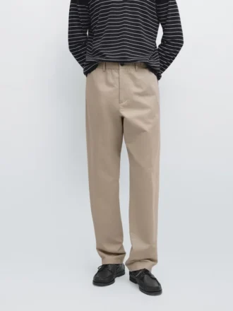 Joggerbyxor i bomullslinne