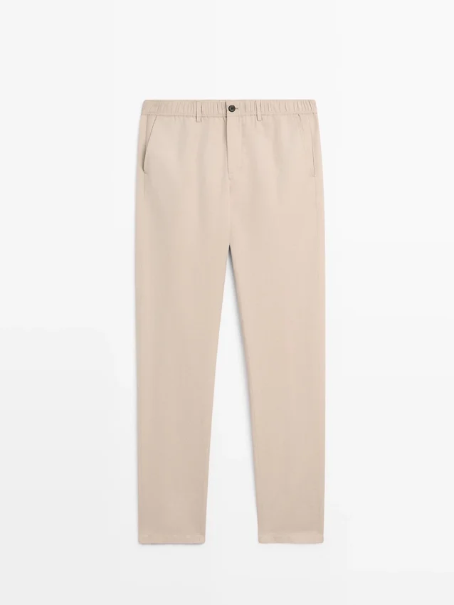 Joggerbyxor i bomullslinne Joggerbyxor i bomullslinne